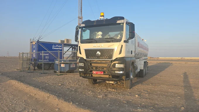 Diesel tanker truck operated by Abu Asmahan Trading